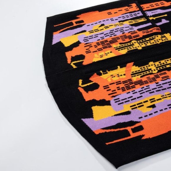 Elite Premium Denim Hoodie Cardigan Sweater SOFT Small Zipper Colorful Pattern - Picture 11 of 11